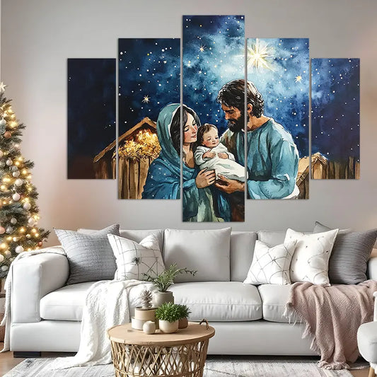 🌟 Cuadro Navideño Jesús, Maria y José 🌟