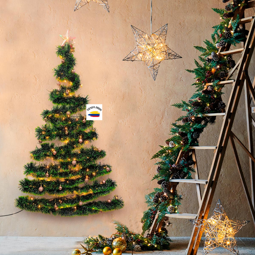 Arbol Navidad de Pared + Luces